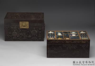 图片[2]-Sandalwood box with antiques design, Qing dynasty, Qianlong reign (1736-1795)-China Archive